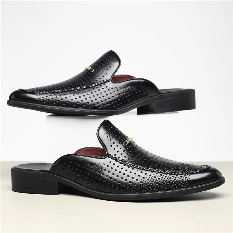 Tyler Perforated Leather Mule