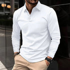 Gideon | Men's Long Sleeve Polo Shirt with Collar, Slim Fit