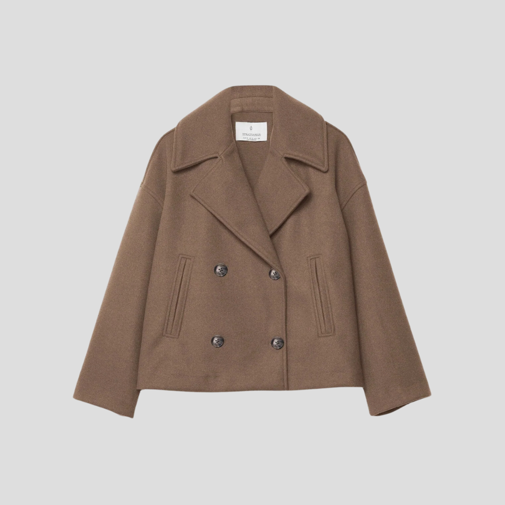 Chic Double-Breasted Short Coat