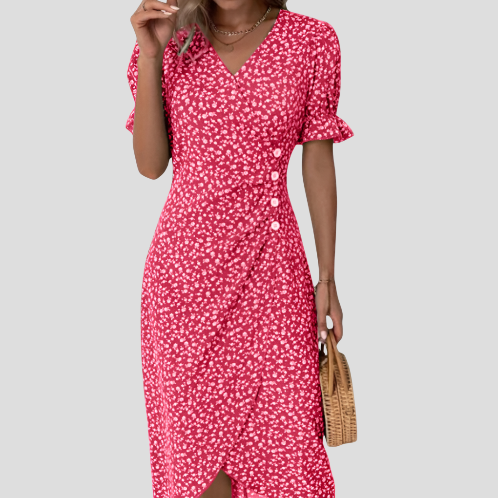 Women’s Elegant Floral Midi Dress