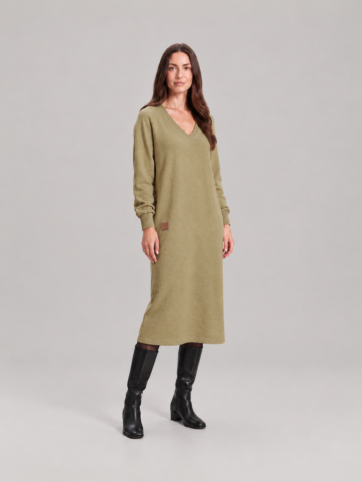 Elegant Soft Dress with V-Neck for Women – Yvonne