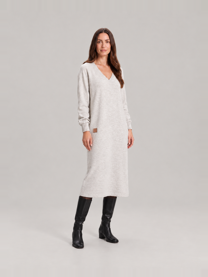 Elegant Soft Dress with V-Neck for Women – Yvonne