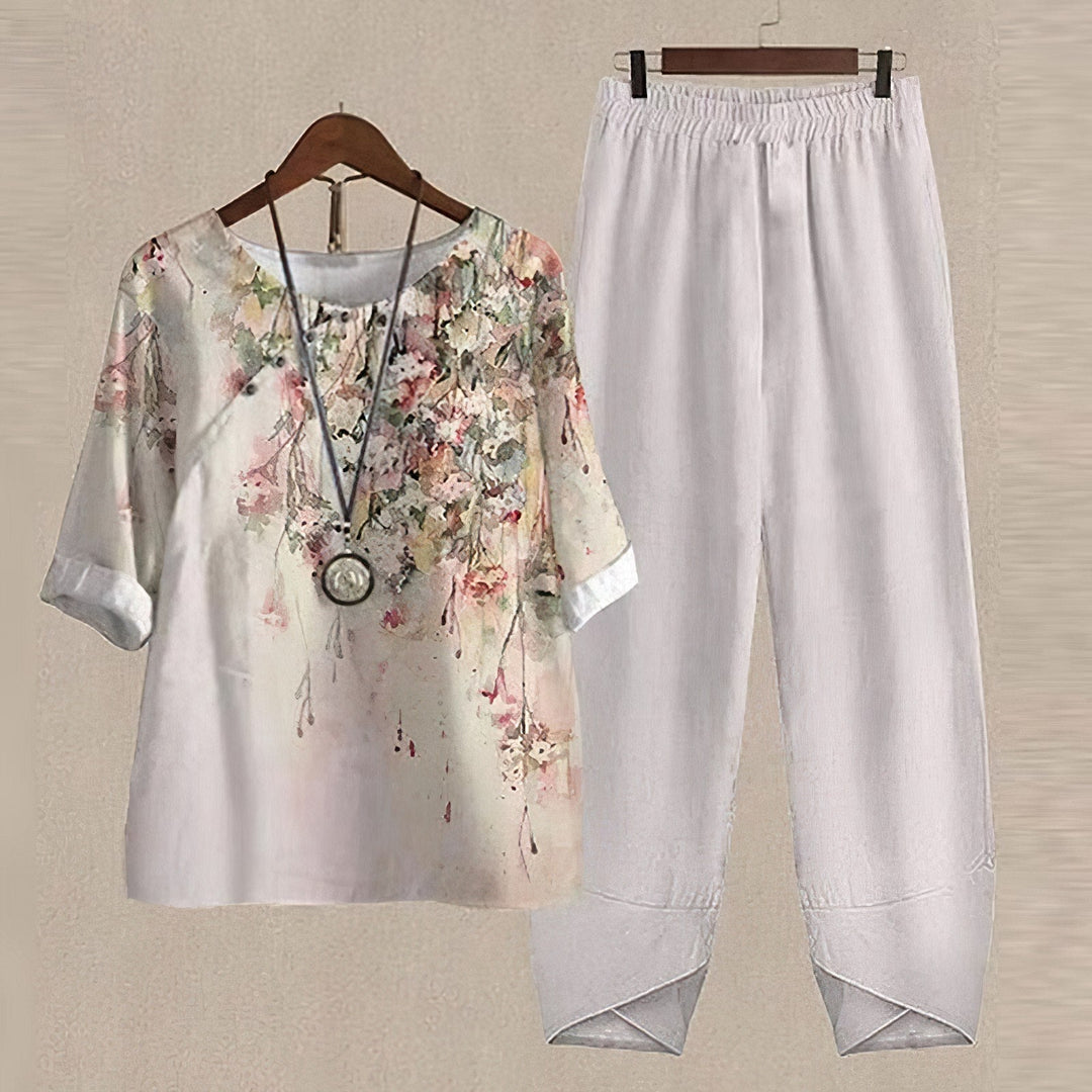 Comfortable Elegant Floral 2 Piece Set