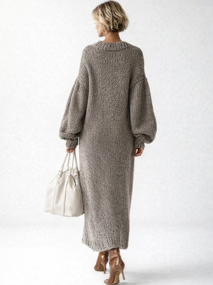Alianna | Oversized Chunky Knit Maxi Sweater Dress for Women