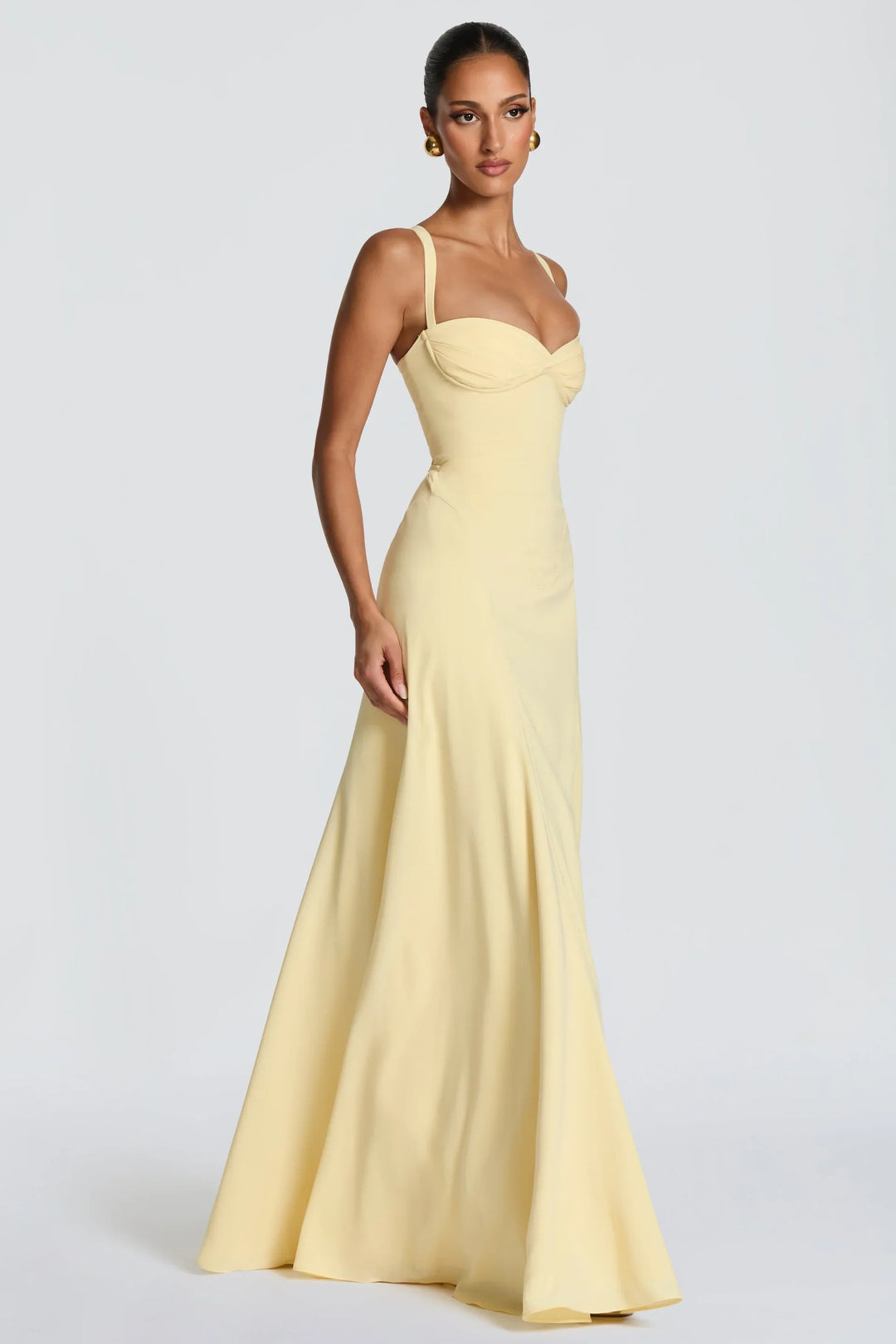 Amber | Evening Prom Maxi Dress with Sweetheart Neckline and Straps