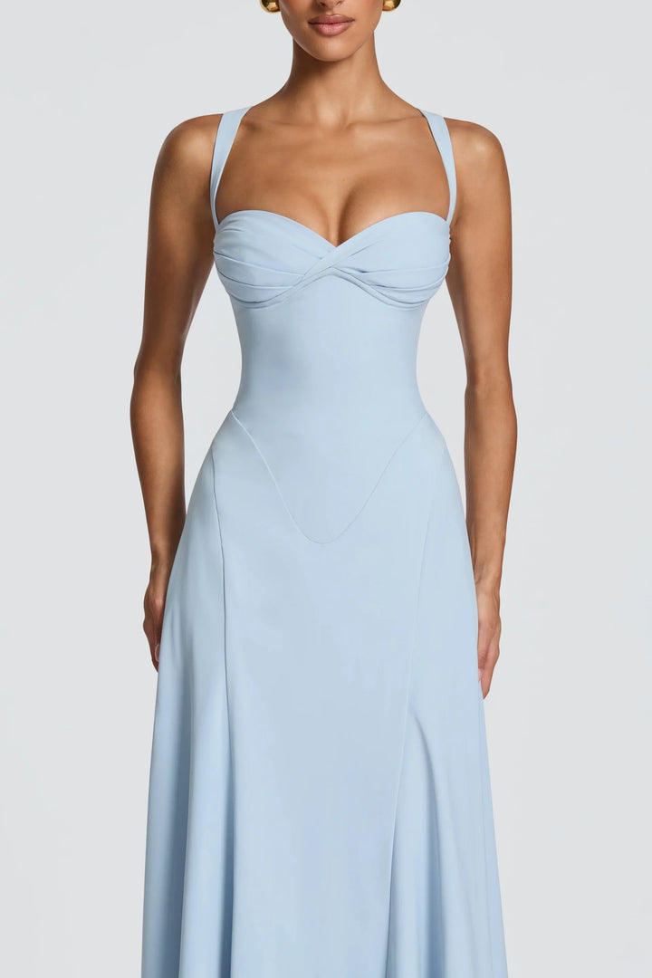 Amber | Evening Prom Maxi Dress with Sweetheart Neckline and Straps