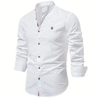 Tailored Long Sleeve Shirt with Button Front and Breathable Fabric, Easy Care