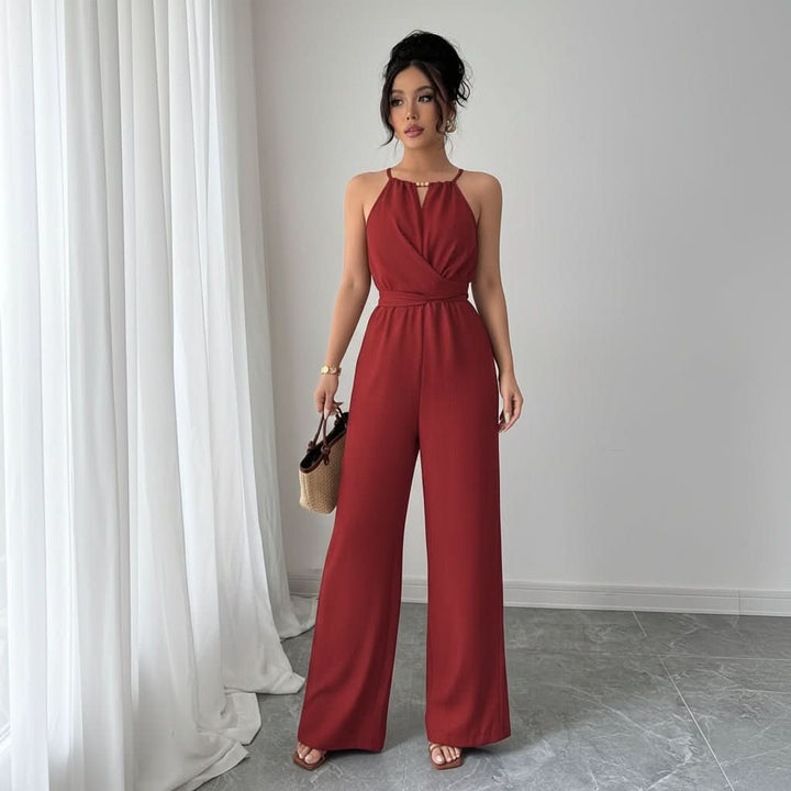 Casual Wide Leg Maxi Jumpsuits