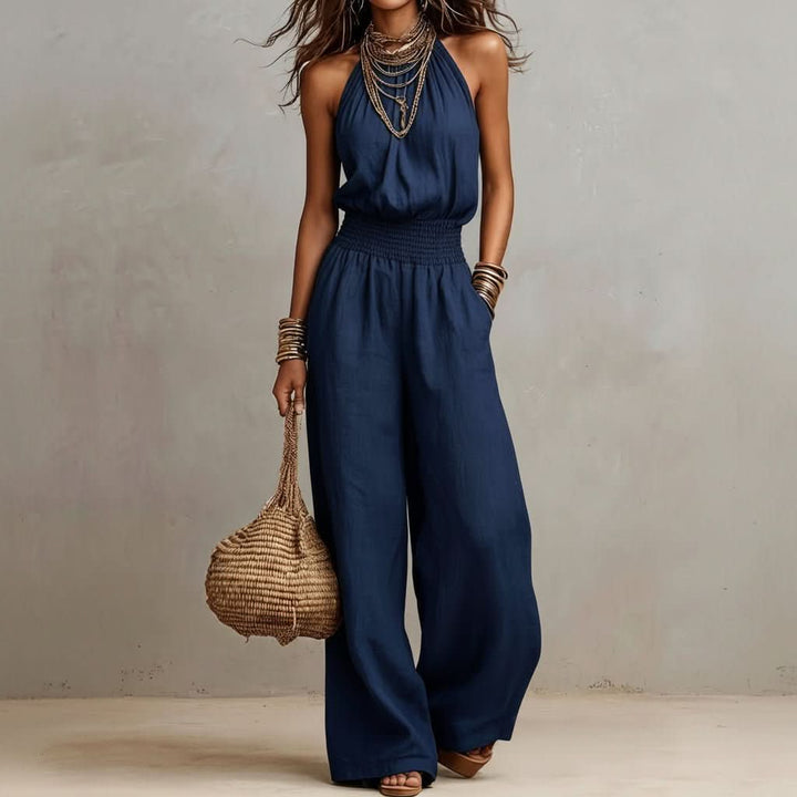 Retro Elegant Backless Jumpsuits