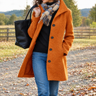 Helga | Women's Classic Winter Coat with Button Placket in Front