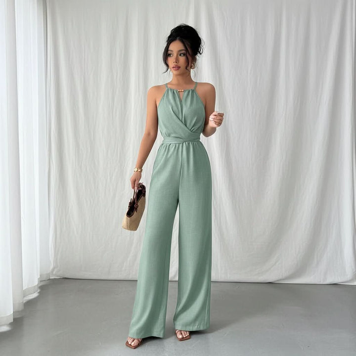 Casual Wide Leg Maxi Jumpsuits