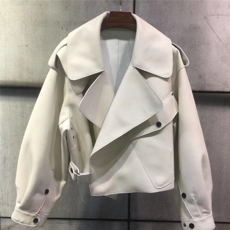 Billie | Leather Bomber Jacket in Trendy Style