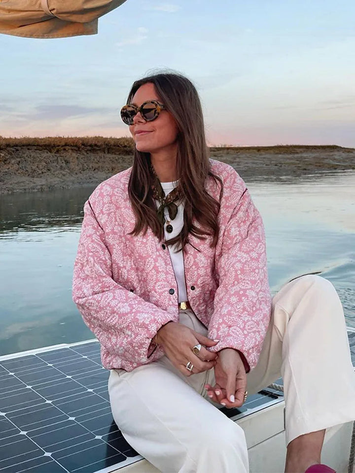 Pink | Pink Summer Jacket with Print