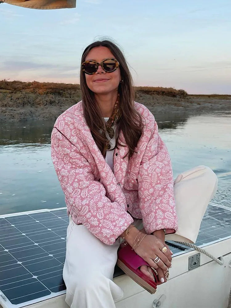 Pink | Pink Summer Jacket with Print