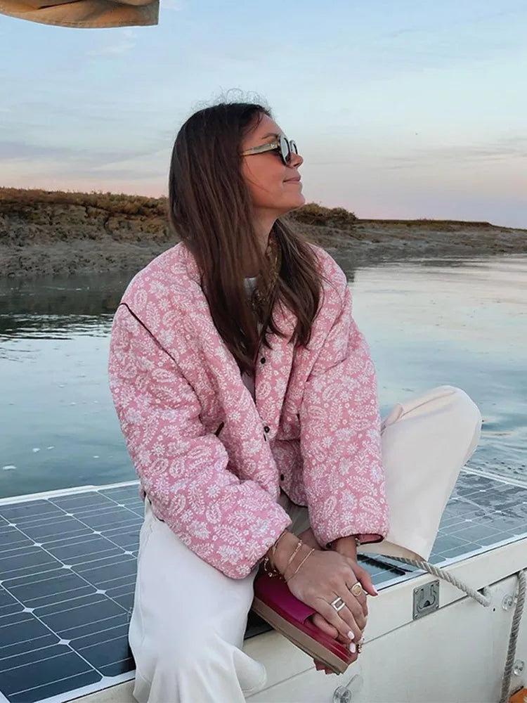 Pink | Pink Summer Jacket with Print