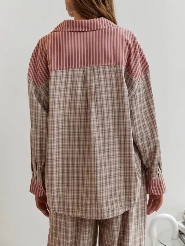 Fenella | Oversized Pajama Set with Button-Up for Women