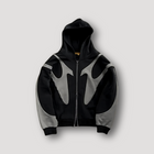 Peter | Men's Trendy Hoodie with Flame Pattern and Zipper
