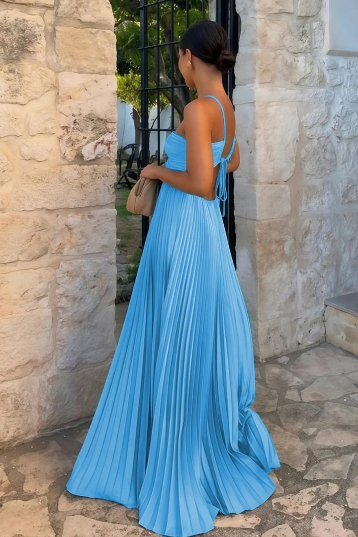 Freya | Halter Neck Evening Maxi Dress with Cut Out