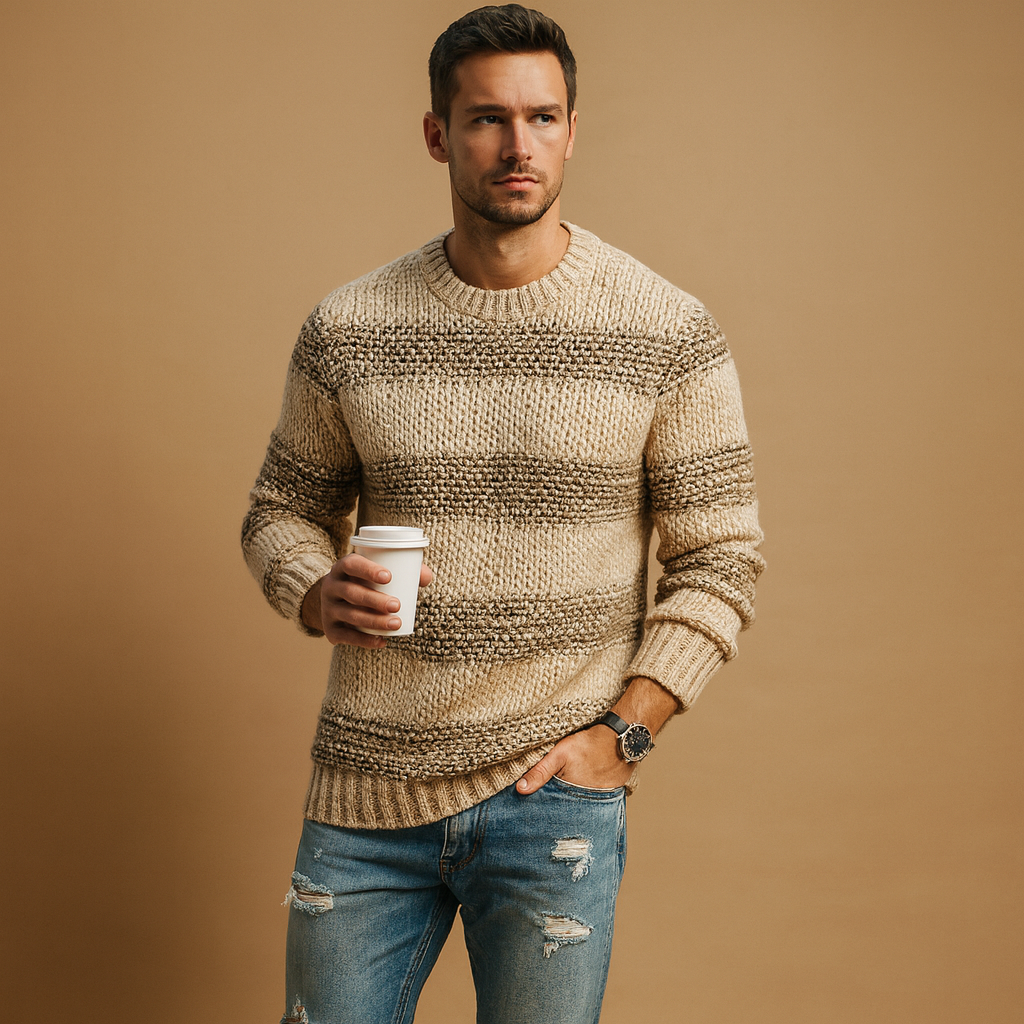 Knitted Norwegian Sweater for Men | Joris