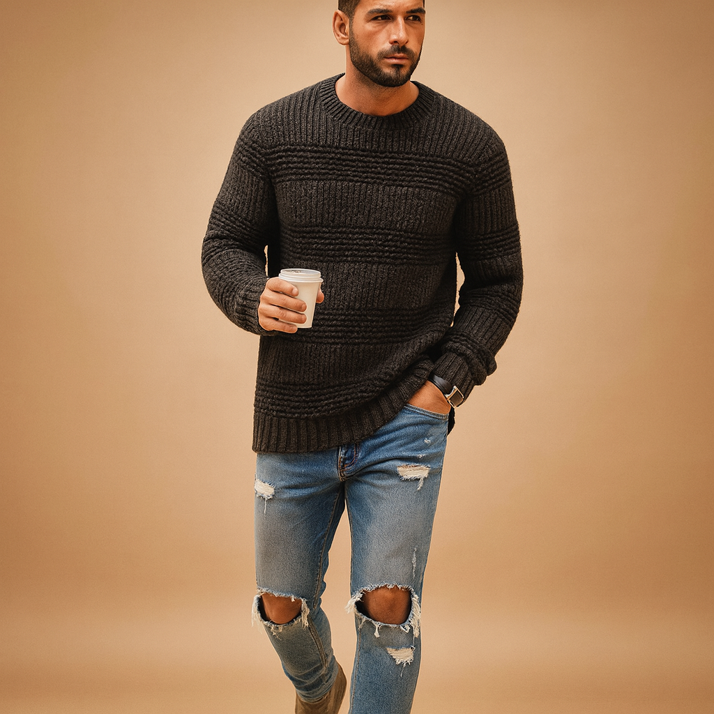 Knitted Norwegian Sweater for Men | Joris