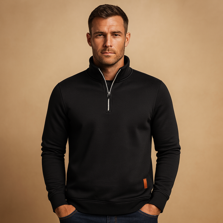 Comfortable zip sweater for men | Cas