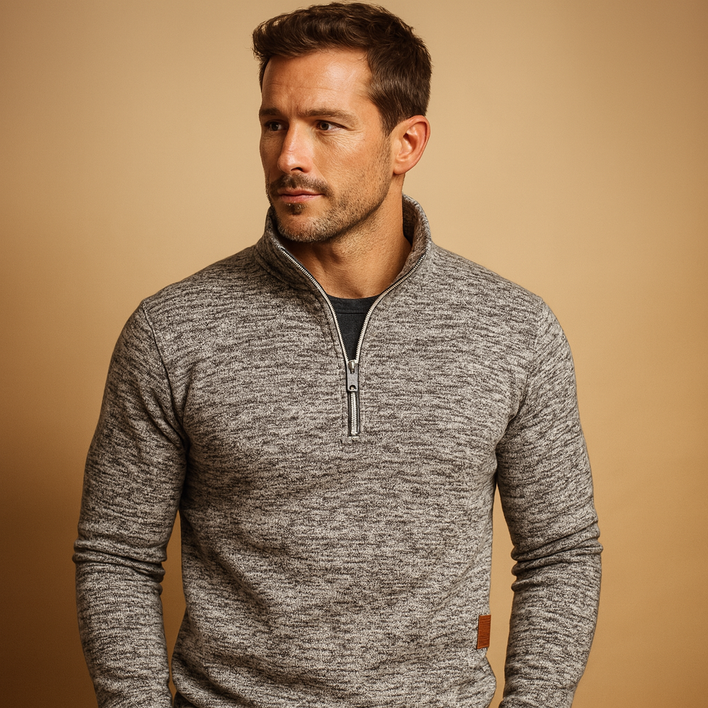 Comfortable zip sweater for men | Cas