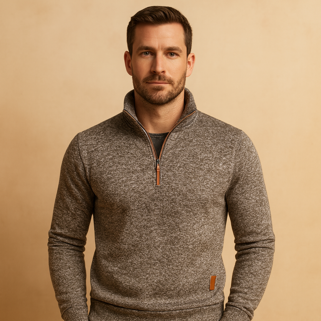Comfortable zip sweater for men | Cas
