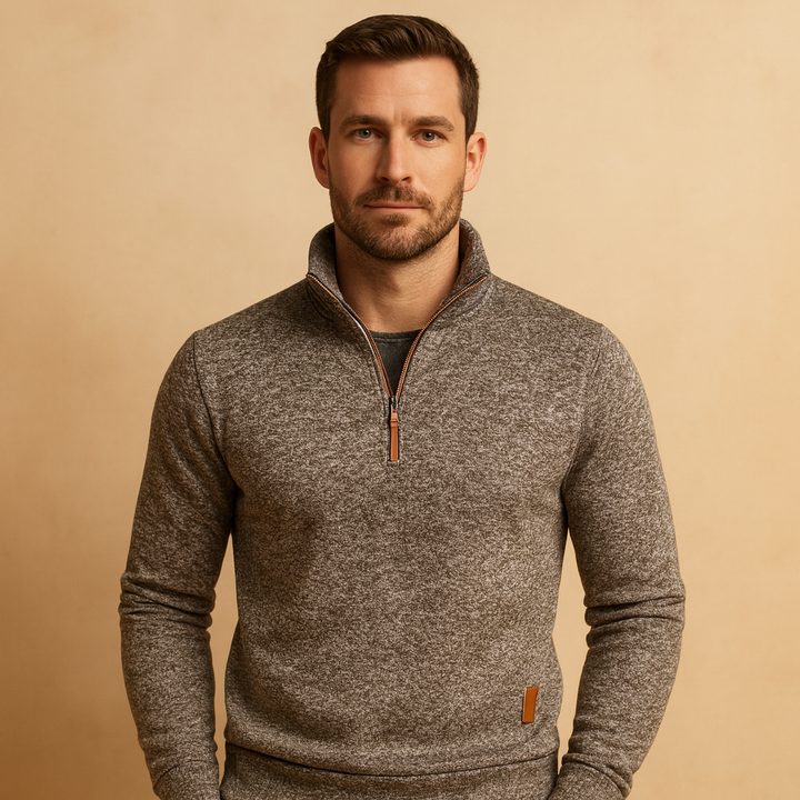 Comfortable zip sweater for men | Cas