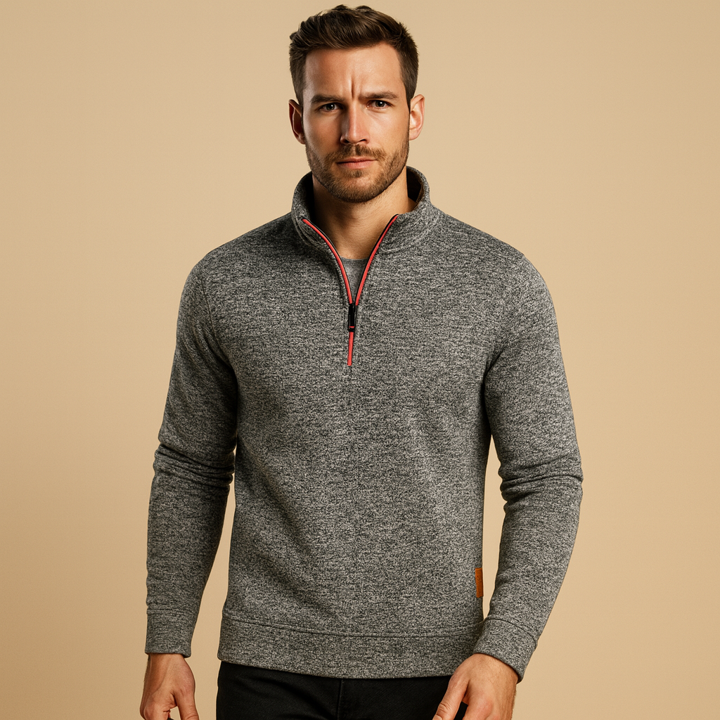 Comfortable zip sweater for men | Cas