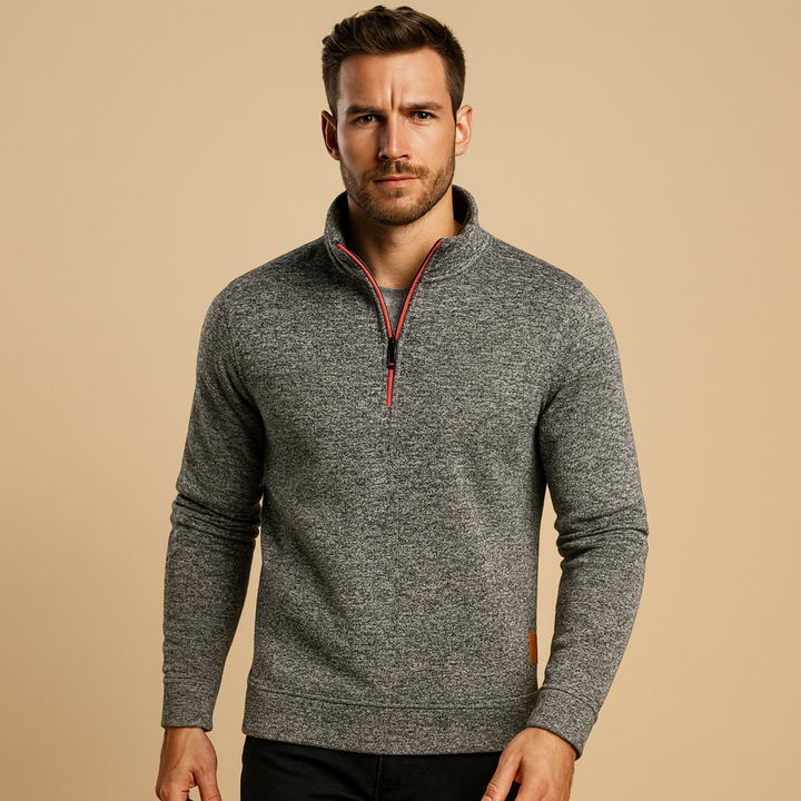Comfortable zip sweater for men | Cas