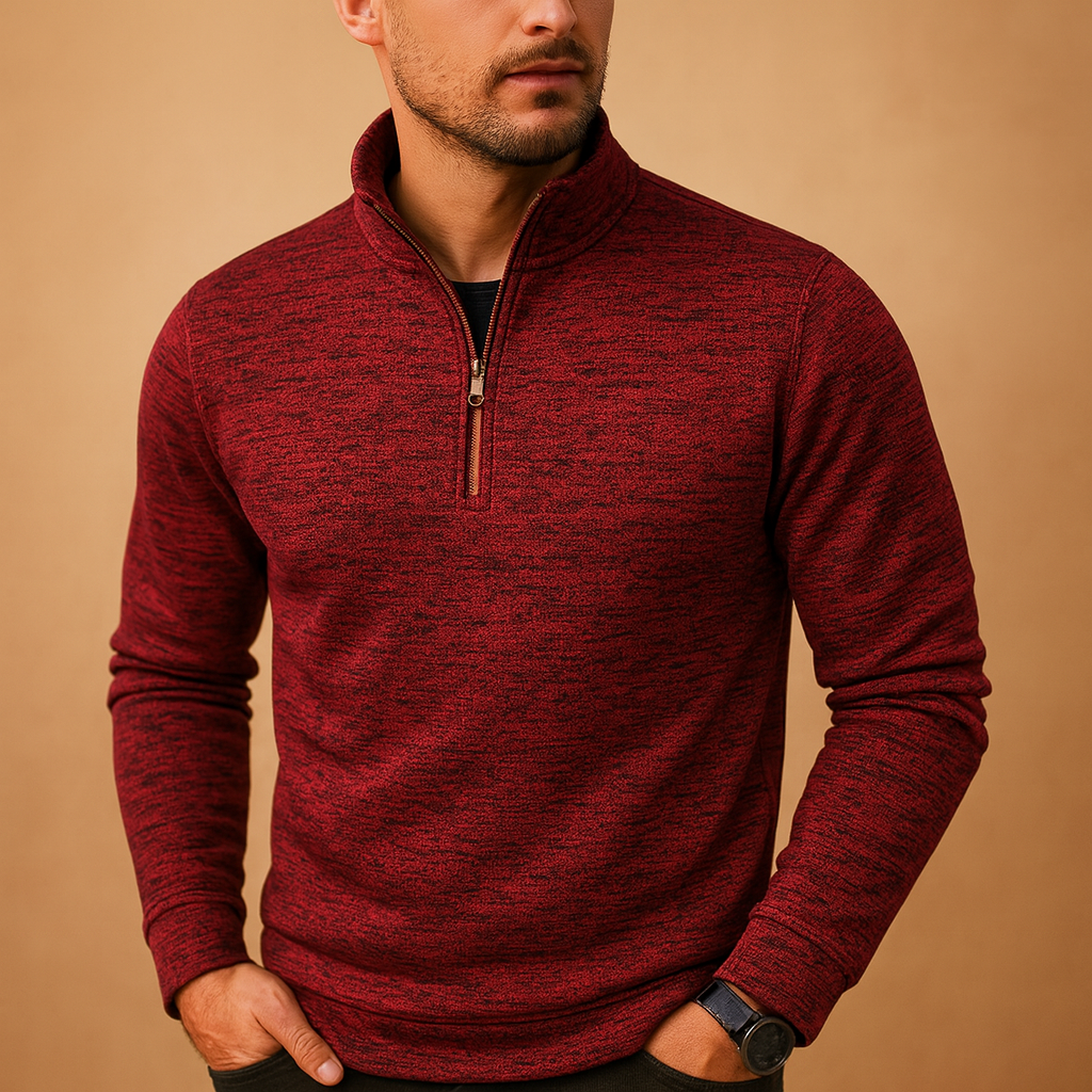 Comfortable zip sweater for men | Cas