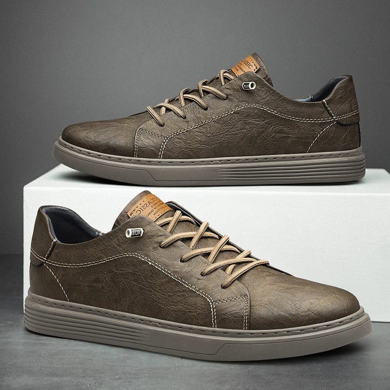 Hicham | Leather Lace-Up Oxford Sneakers for Women