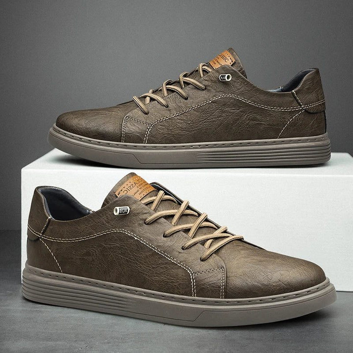 Hicham | Leather Lace-Up Oxford Sneakers for Women