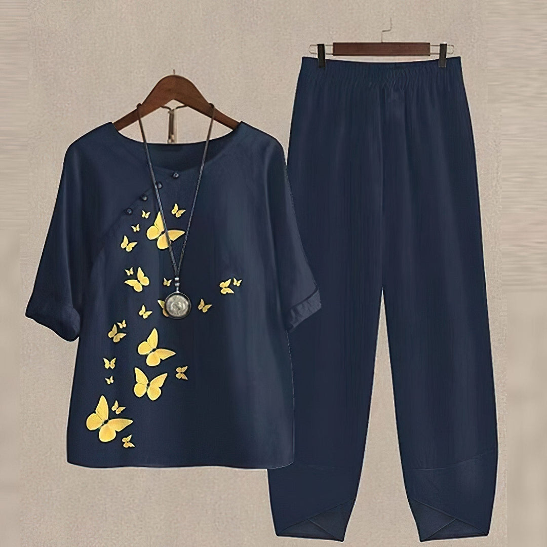 Comfortable Elegant Floral 2 Piece Set