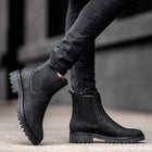 Women's Ankle Boots with Chunky Lug Sole and Versatile Style