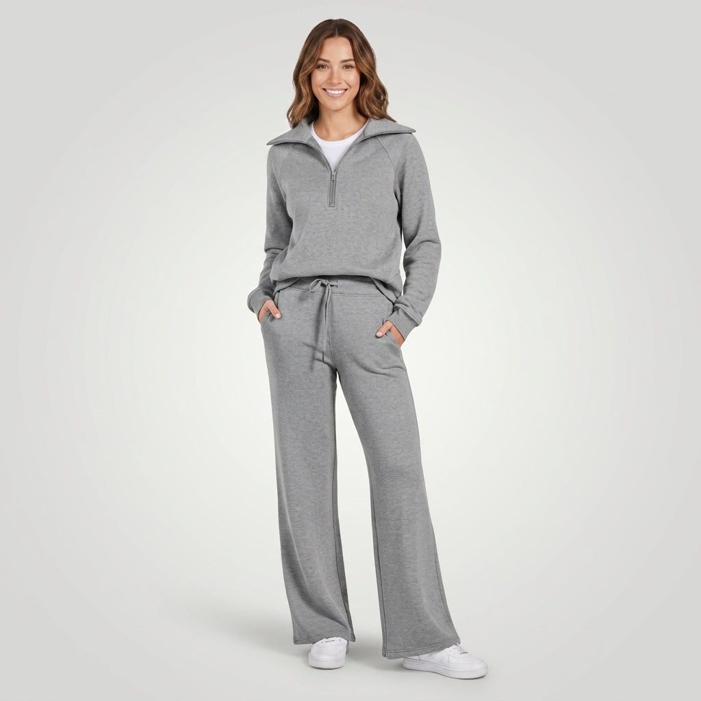 Juliska | Relaxed Fit Loungewear Set with Half-Zip for Women