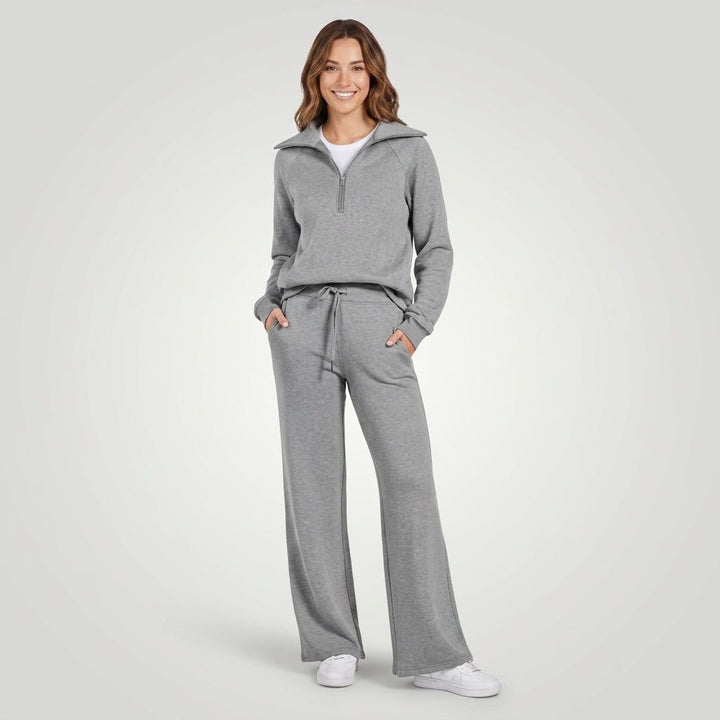 Juliska | Relaxed Fit Loungewear Set with Half-Zip for Women