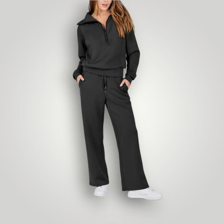 Juliska | Relaxed Fit Loungewear Set with Half-Zip for Women