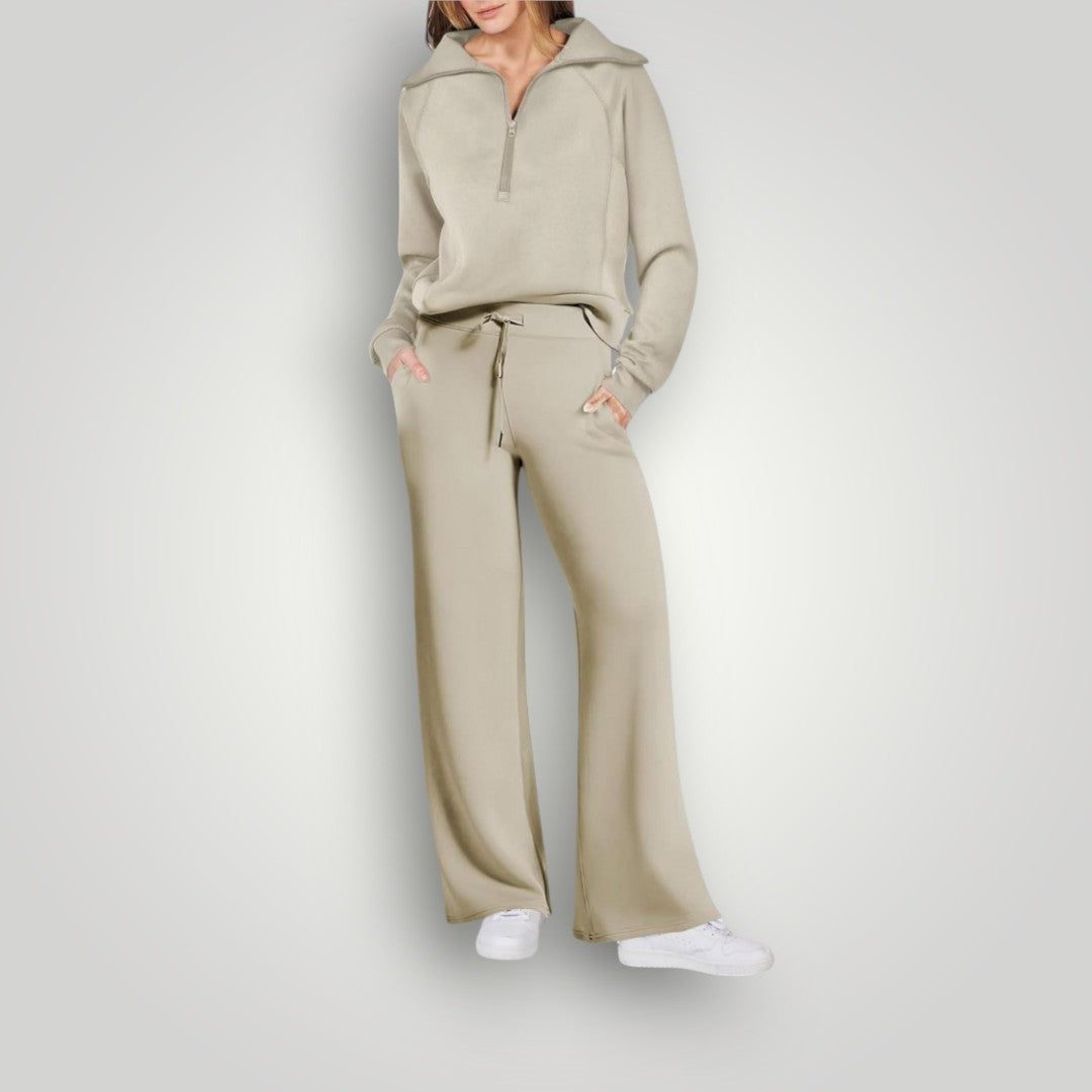 Juliska | Relaxed Fit Loungewear Set with Half-Zip for Women