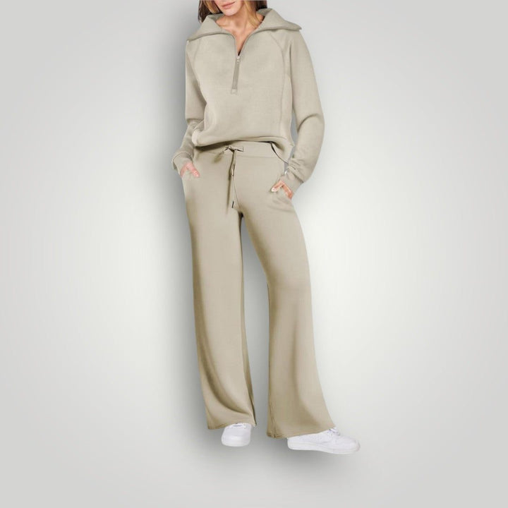 Juliska | Relaxed Fit Loungewear Set with Half-Zip for Women