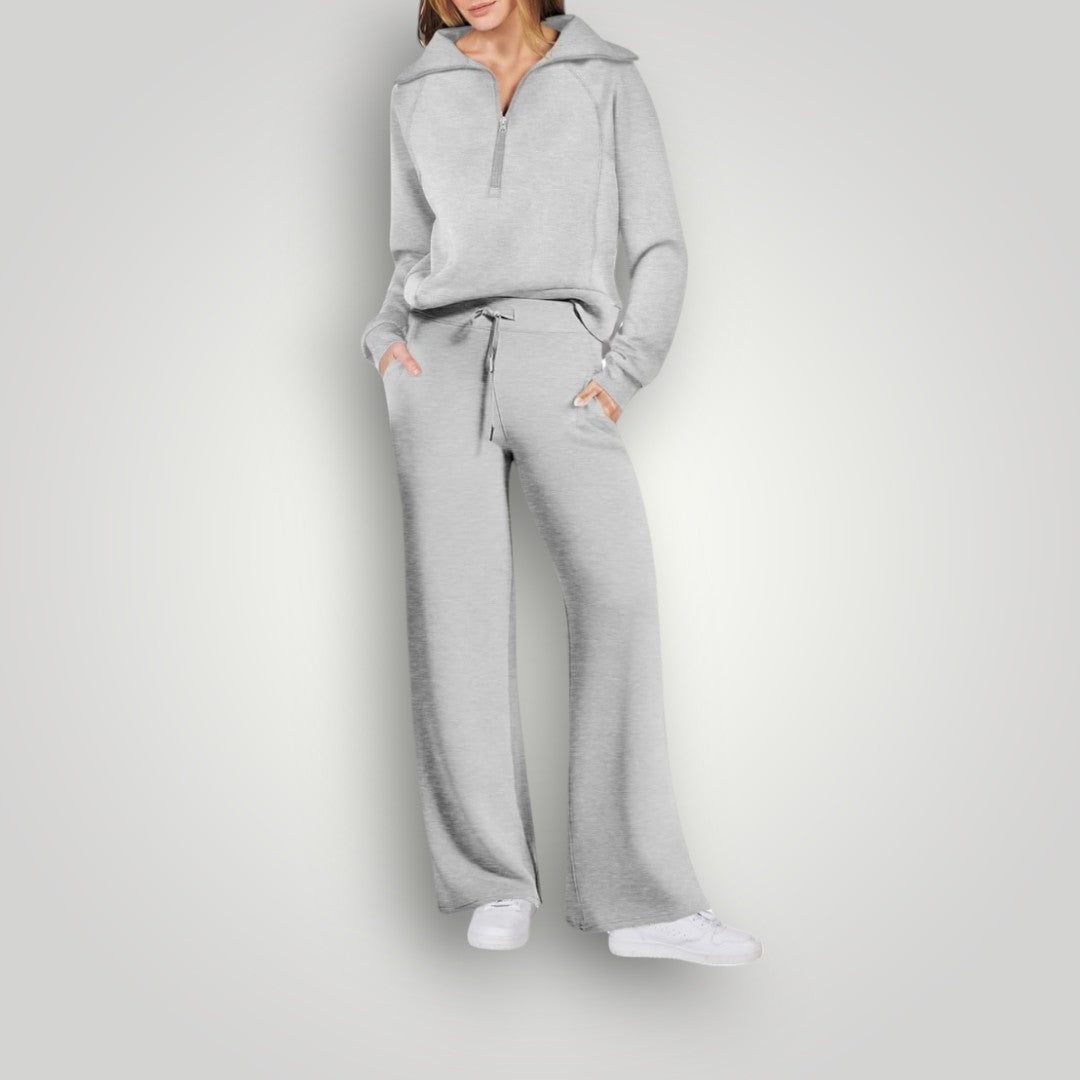 Juliska | Relaxed Fit Loungewear Set with Half-Zip for Women