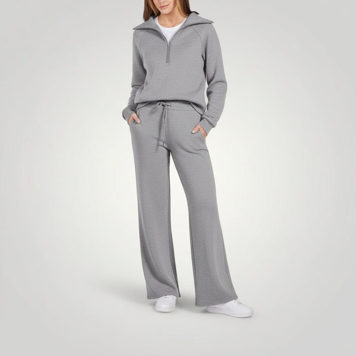 Juliska | Relaxed Fit Loungewear Set with Half-Zip for Women