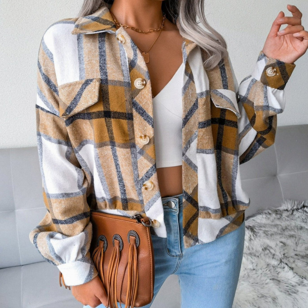 Lavanya | Plaid Oversized Shacket with Button Front for Women