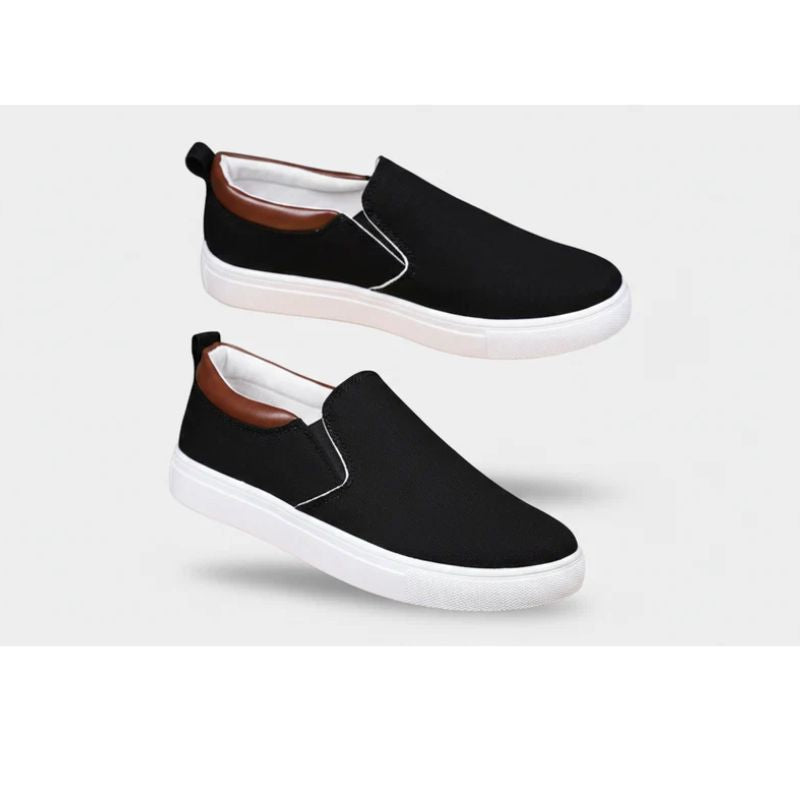 Mens Slip-On Loafers with Elastic Side Panels and Breathable Upper, Lightweight Casual Shoes