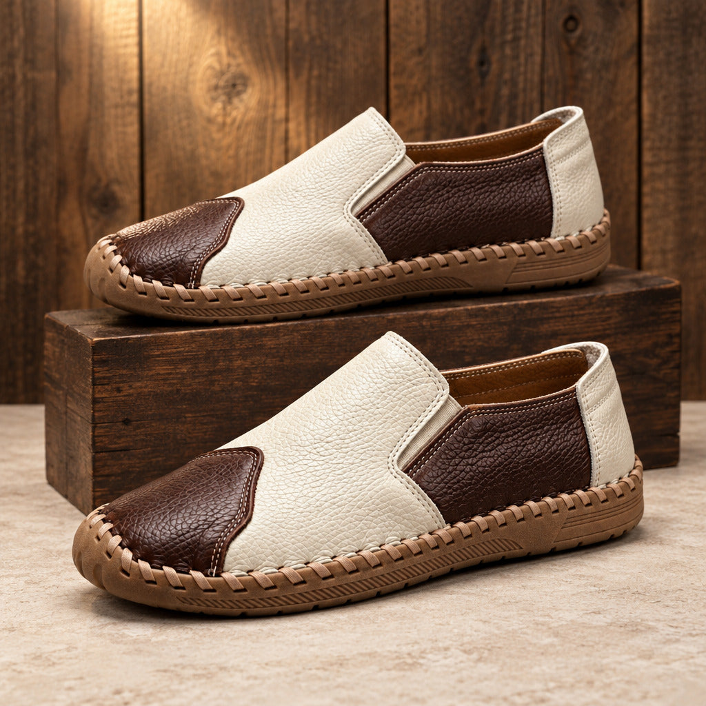 Alderton | Loafers Leather Slip On Orthopedic Hand Stitched