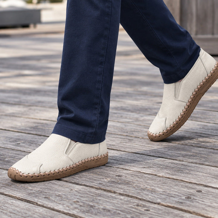 Alderton | Loafers Leather Slip On Orthopedic Hand Stitched