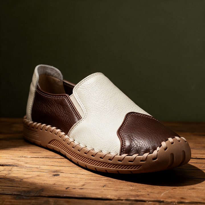 Alderton | Loafers Leather Slip On Orthopedic Hand Stitched
