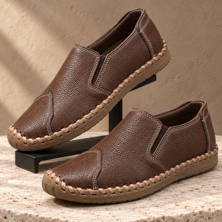 Alderton | Loafers Leather Slip On Orthopedic Hand Stitched