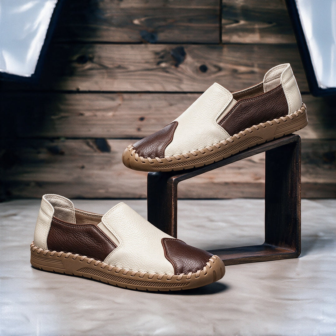 Alderton | Loafers Leather Slip On Orthopedic Hand Stitched