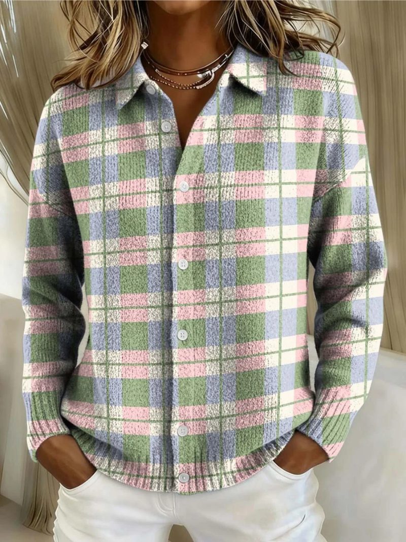 Melodee | Plaid Button-Down Blouse for Women